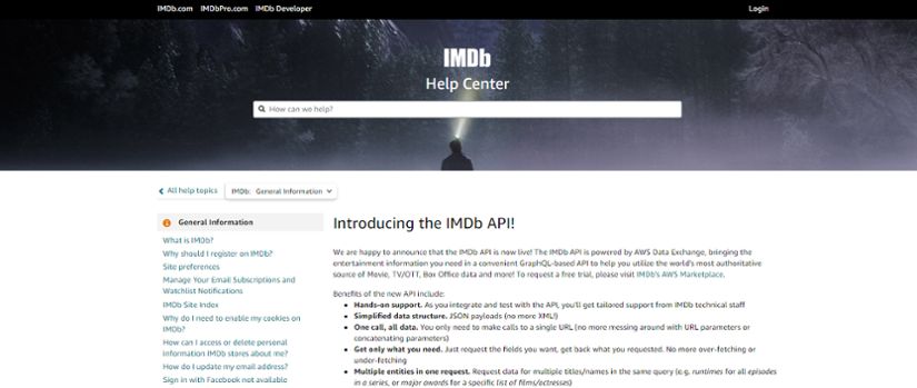 IMDb API Page