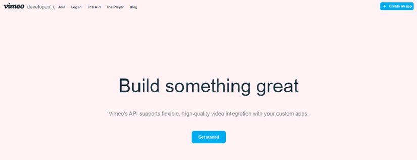 Vimeo API Page