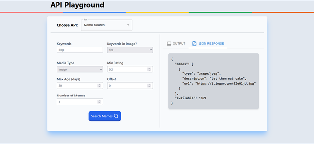 JSON response